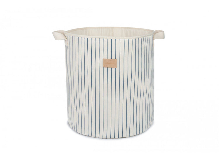 NEW ELEMENTS. Υφασμάτινο Καλάθι Παιχνιδιών Odeon Blue Thin Stripes/ Natural