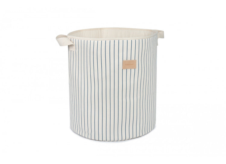 NEW ELEMENTS. Υφασμάτινο Καλάθι Παιχνιδιών Odeon Blue Thin Stripes/ Natural