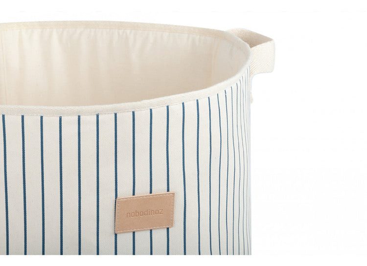 NEW ELEMENTS. Υφασμάτινο Καλάθι Παιχνιδιών Odeon Blue Thin Stripes/ Natural