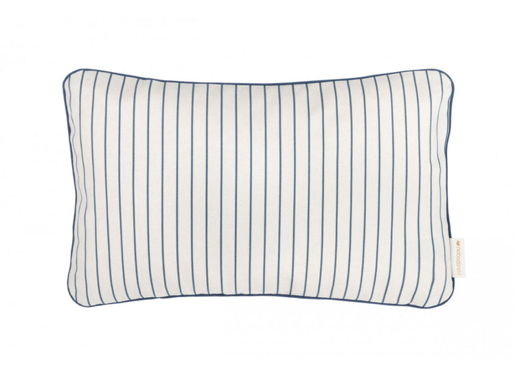 ST GERMAIN. Jazz cushion Blue thin stripes natural