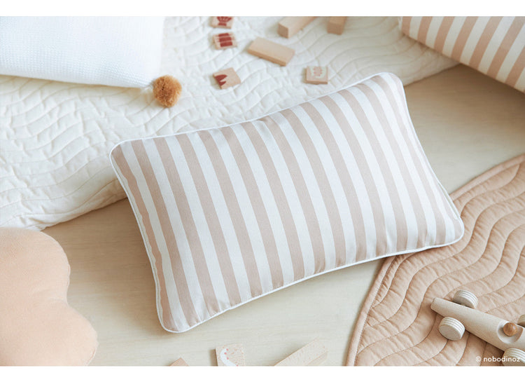 ST GERMAIN. Jazz cushion Blue thin stripes natural