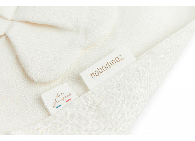 LIN. Υφασμάτινo ντουντού Πεταλούδα Off White
