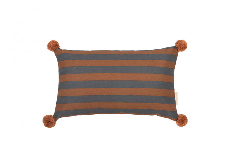 MAJESTIC. Μαξιλάρι ορθογώνιο Blue Brown Stripes 46x27 εκ.
