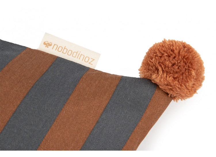 MAJESTIC. Μαξιλάρι ορθογώνιο Blue Brown Stripes 46x27 εκ.