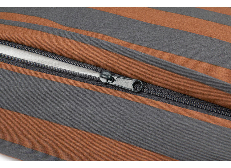 MAJESTIC. Μαξιλάρι ορθογώνιο Blue Brown Stripes 46x27 εκ.