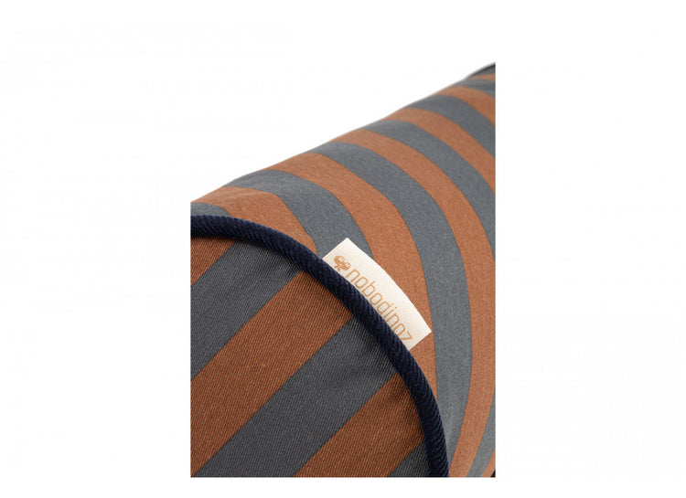 MAJESTIC. Μαξιλάρι κυλινδρικό Blue Brown Stripes 50x18 εκ.