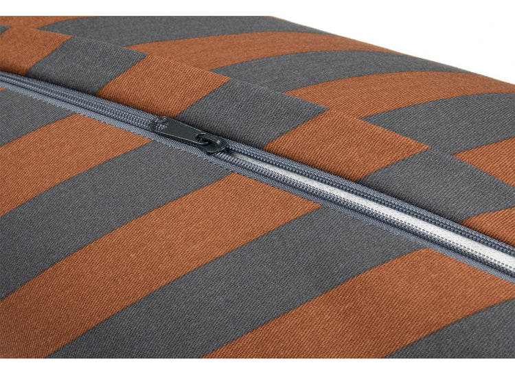 MAJESTIC. Μαξιλάρι κυλινδρικό Blue Brown Stripes 50x18 εκ.