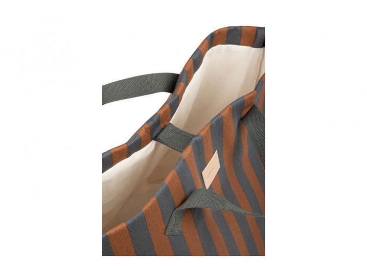 MAJESTIC. Toybag - Blue Brown Stripes