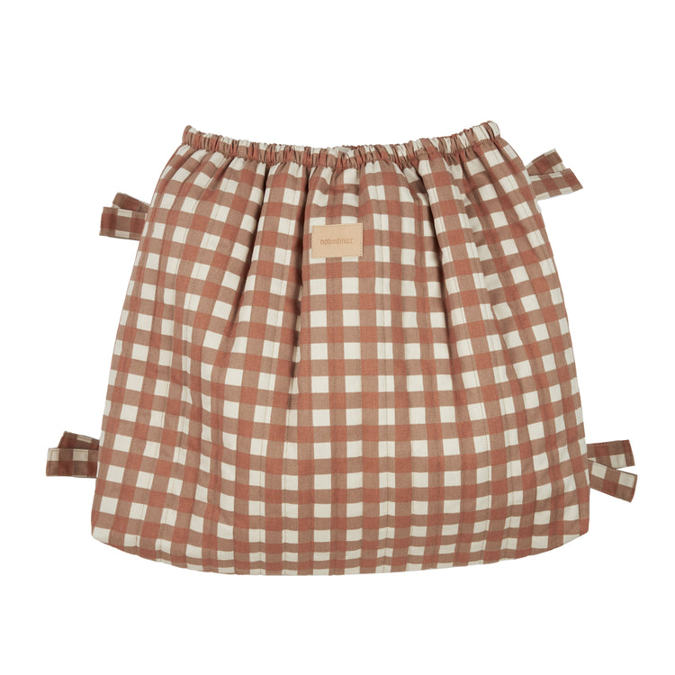 HYDE PARK. Υφασμάτινος σάκος καροτσιού Terracotta Checks