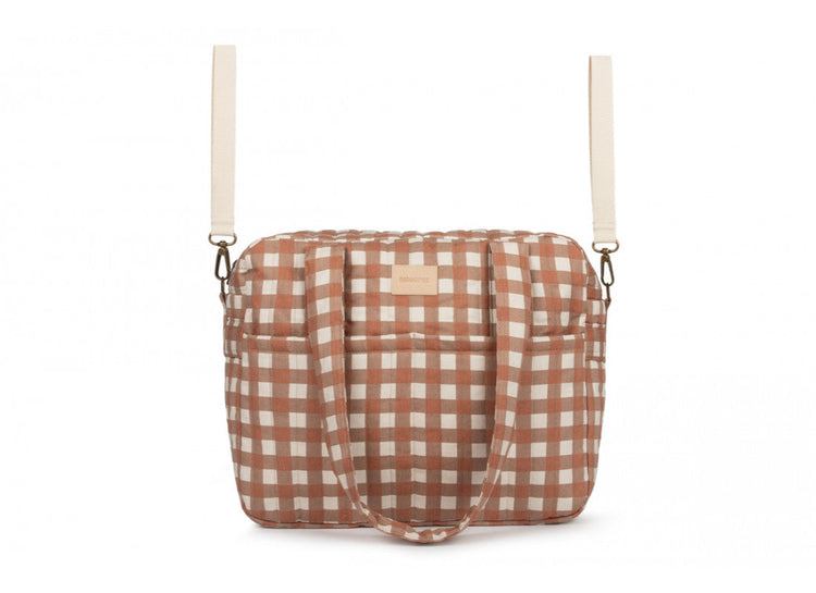 HYDE PARK. Waterproof stroller bag Terracotta Checks