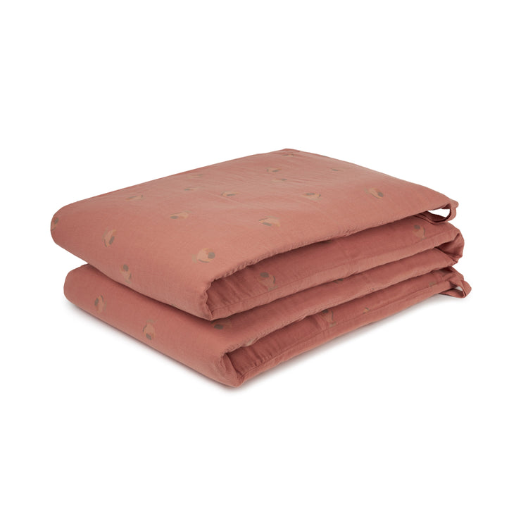 WABI SABI. Zipped cot bumper print Blossom Rosewood