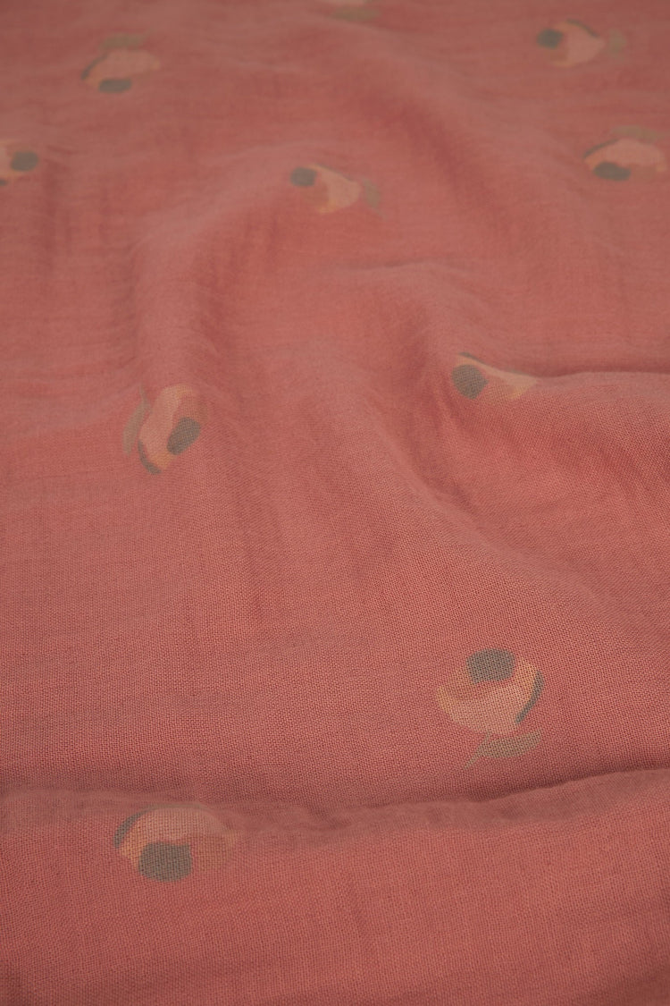 WABI SABI. Zipped cot bumper print Blossom Rosewood