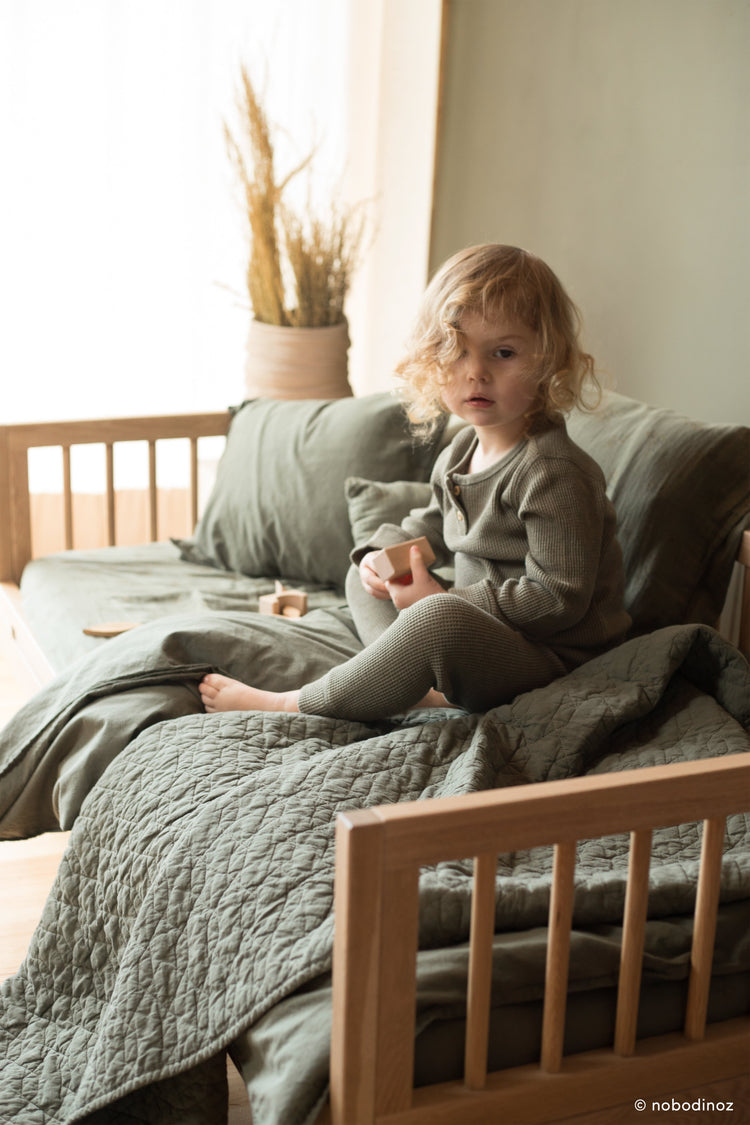 WABI SABI. Κουβερτάκι κρεβατιού Vetiver 100x135