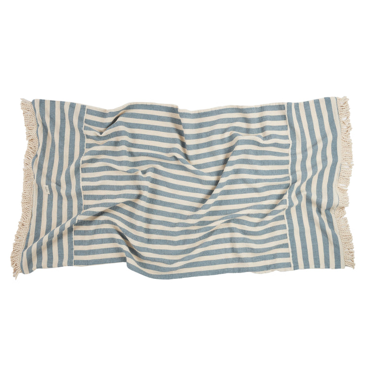 PORTOFINO. Beach towel Blue Stripes
