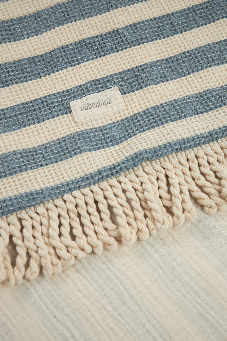PORTOFINO. Beach towel Blue Stripes