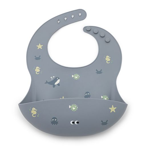 NOUI NOUI. Silicone Bib - Wild ocean