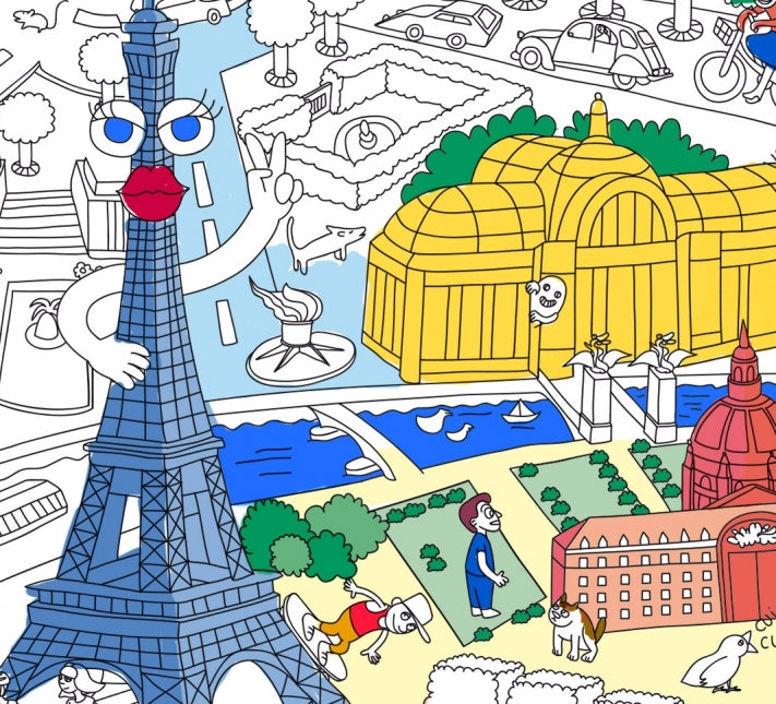 OMY. Giant coloring poster Paris