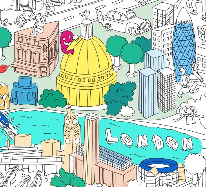OMY. Giant coloring poster London