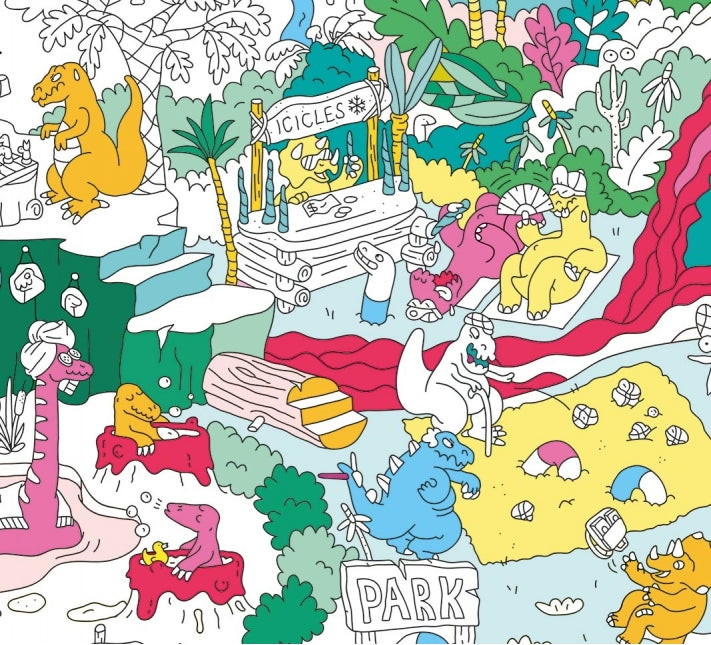 OMY. Giant coloring poster Dinosaurs