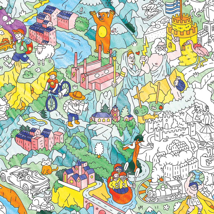 OMY. Giant coloring poster Greece