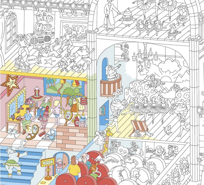 OMY. Giant poster for coloring Dance
