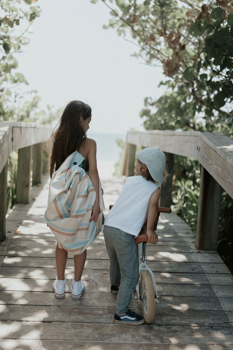 PLAY&GO. 2 in 1 storage bag and playmat. Outdoor Stripes