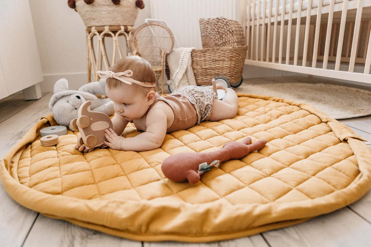PLAY&GO. Organic Babymat 3 in 1. Mustard Chai Tea