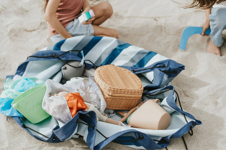 PLAY&GO. Χαλάκι παιχνιδιού - τσάντα 2 σε 1. Outdoor Blue/Green Stripes