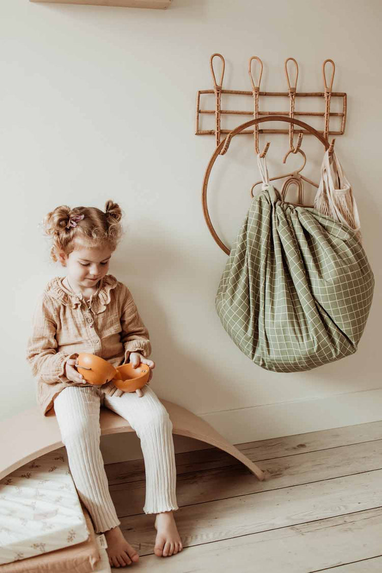 PLAY&GO. Playmat. Organic Grid Green