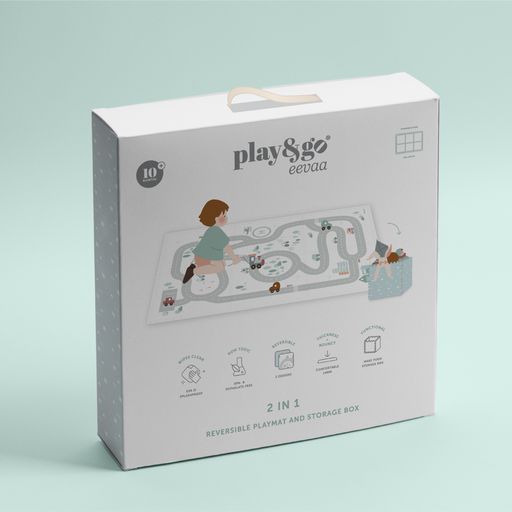 PLAY&GO. Στρωματάκι-παζλ διπλής όψης - κουτί αποθήκευσης - Δρόμος