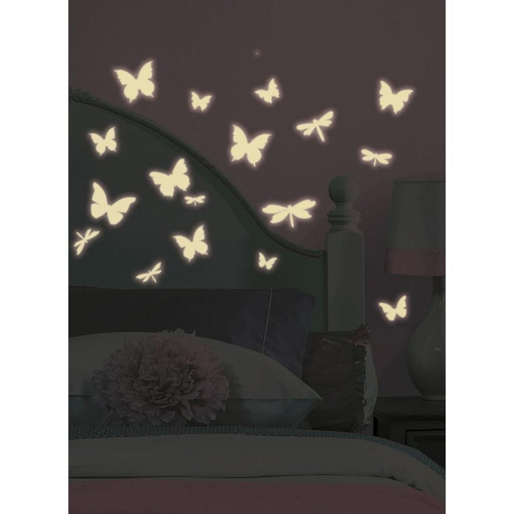 RoomMates. Glow-in-the-Dark Wall Stickers Butterflies