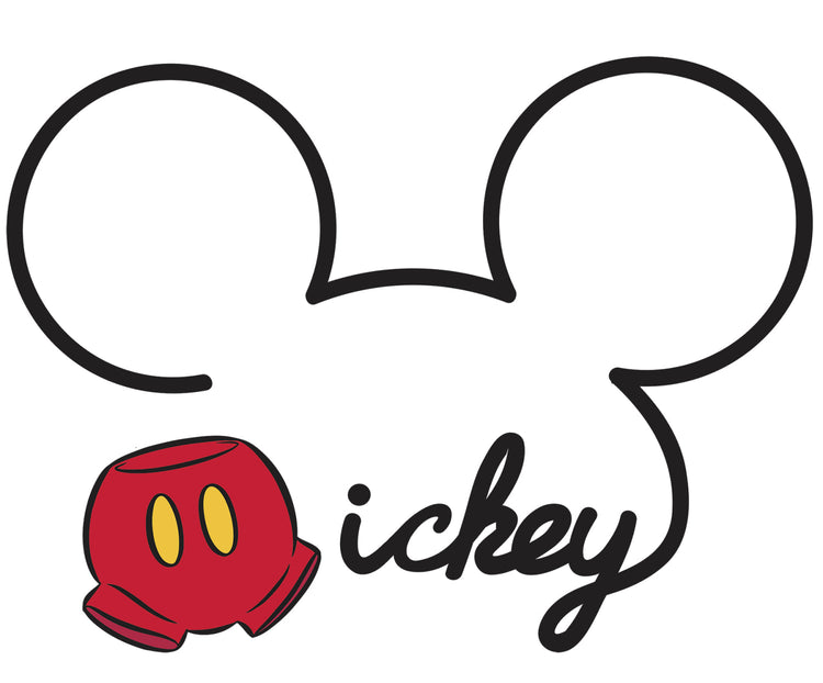 RoomMates. Wall decals Mickey signature.