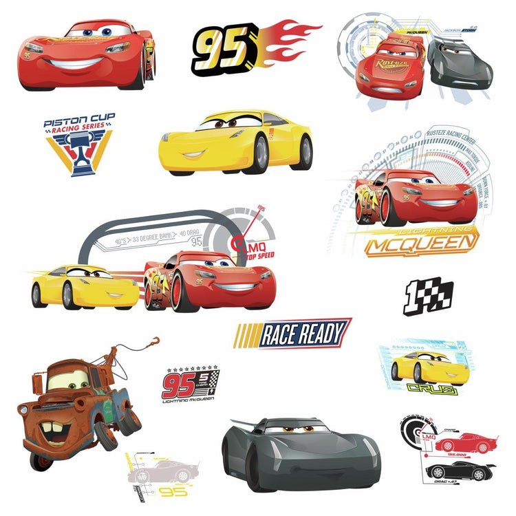 RoomMates. Αυτοκόλλητα τοίχου Cars 3