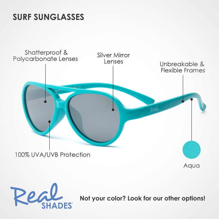 REAL SHADES. Sky sunglasses for Kids Aqua