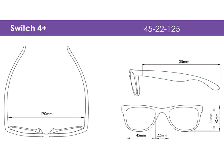 REAL SHADES. Switch sunglasses for Kids Light Blue/Purple