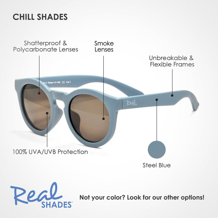 REAL SHADES. Chill sunglasses for Youth Steel Blue