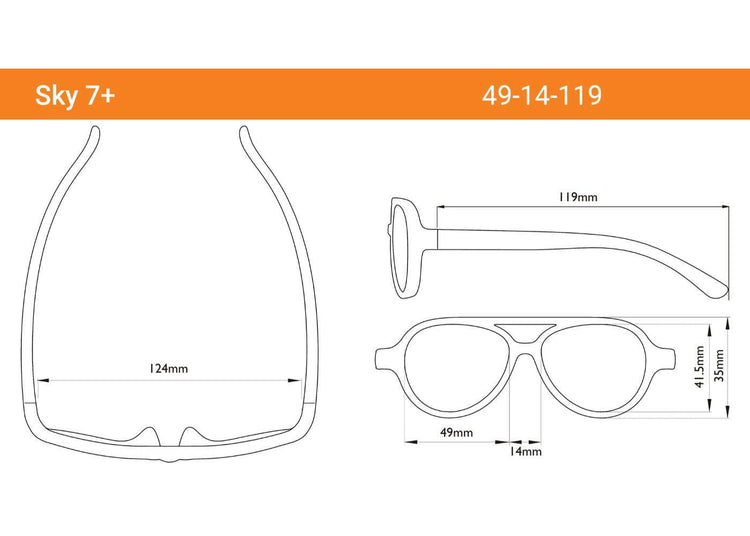 REAL SHADES. Sky sunglasses for Youth Graphite