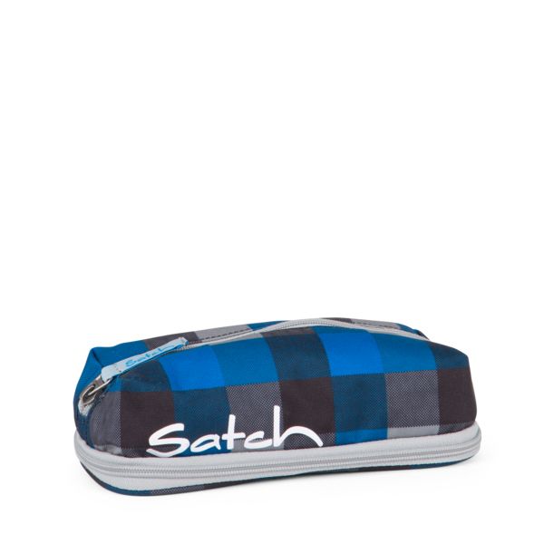 SATCH. Pencil Case Pen Holder Airtwist (Plaid Gray-Blue)