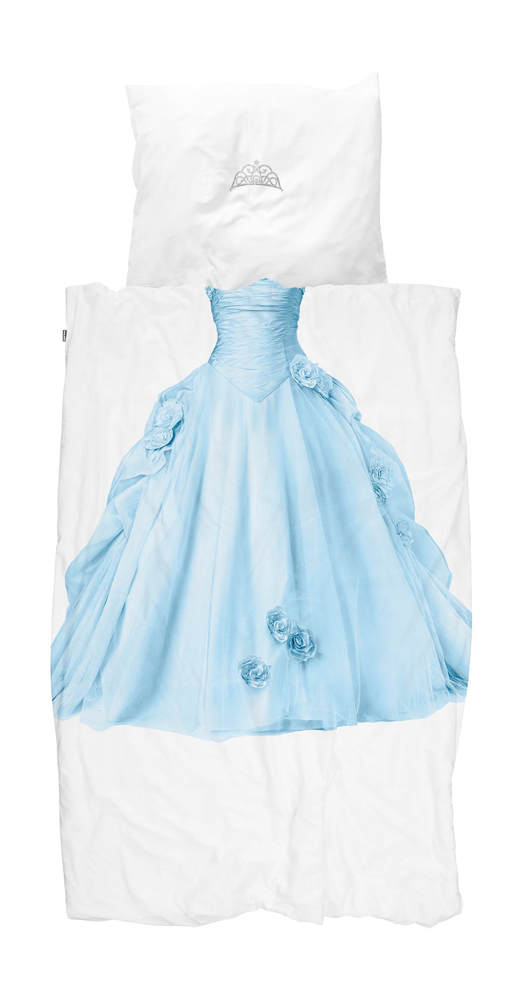 SNURK. Duver cover set Princess 140X200 - 50Χ70 (blue)