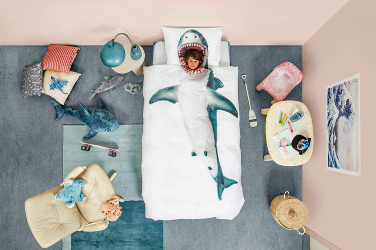 SNURK. Duvet cover set Shark 160Χ220 - 50Χ70