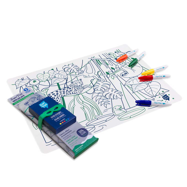 SUPER PETIT. Colouring placemat Amazon Rainforest