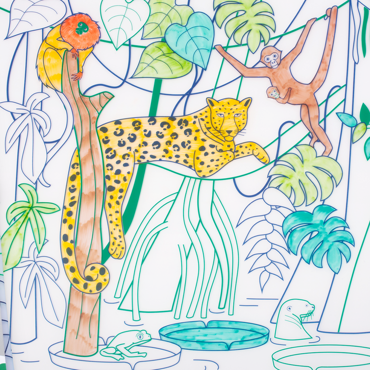 SUPER PETIT. Colouring placemat Amazon Rainforest