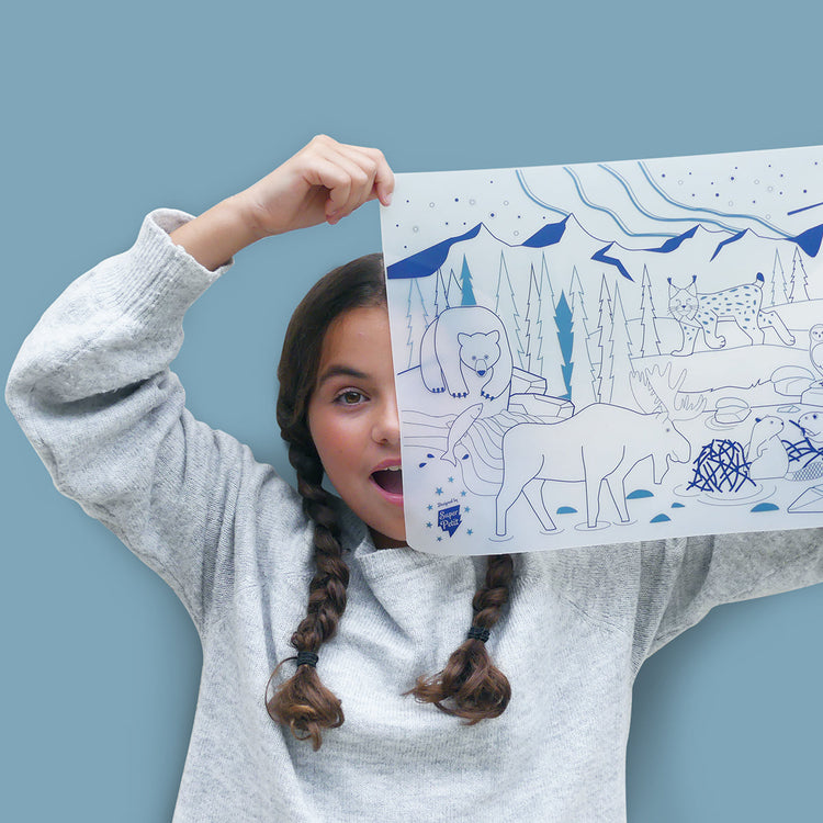 SUPER PETIT. Colouring placemat Boreal Forest