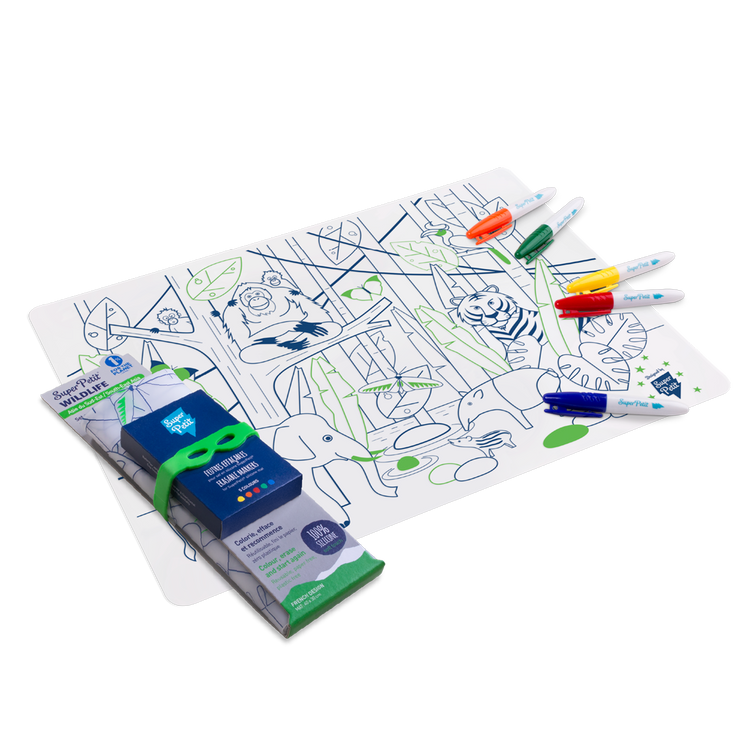 SUPER PETIT. Colouring placemat South East Asia Jungle