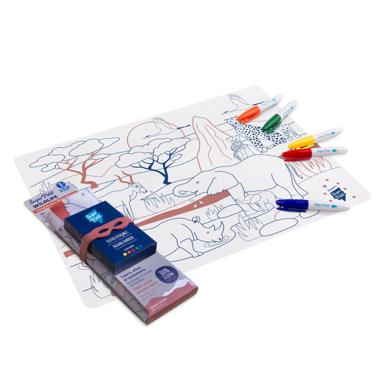 SUPER PETIT. Colouring Placemat African Savannah