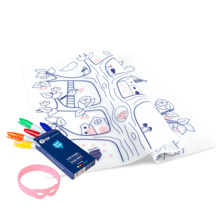 SUPER PETIT. Colouring placemat Artiste Magic Tree