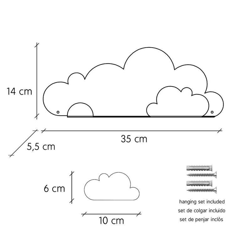 TRESXICS. Shelf cloud and decorative stickers (grey)