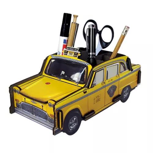 WERKHAUS. Pencil box New York cab (yellow)